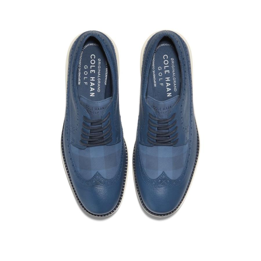 コールハーン Colehaan メンズ シューズ スニーカー オリジナルグランドウィングオックスゴルフ mens C37015 エンザインブルー/ネイビーブレザー/アイボリー｜colehaan｜04