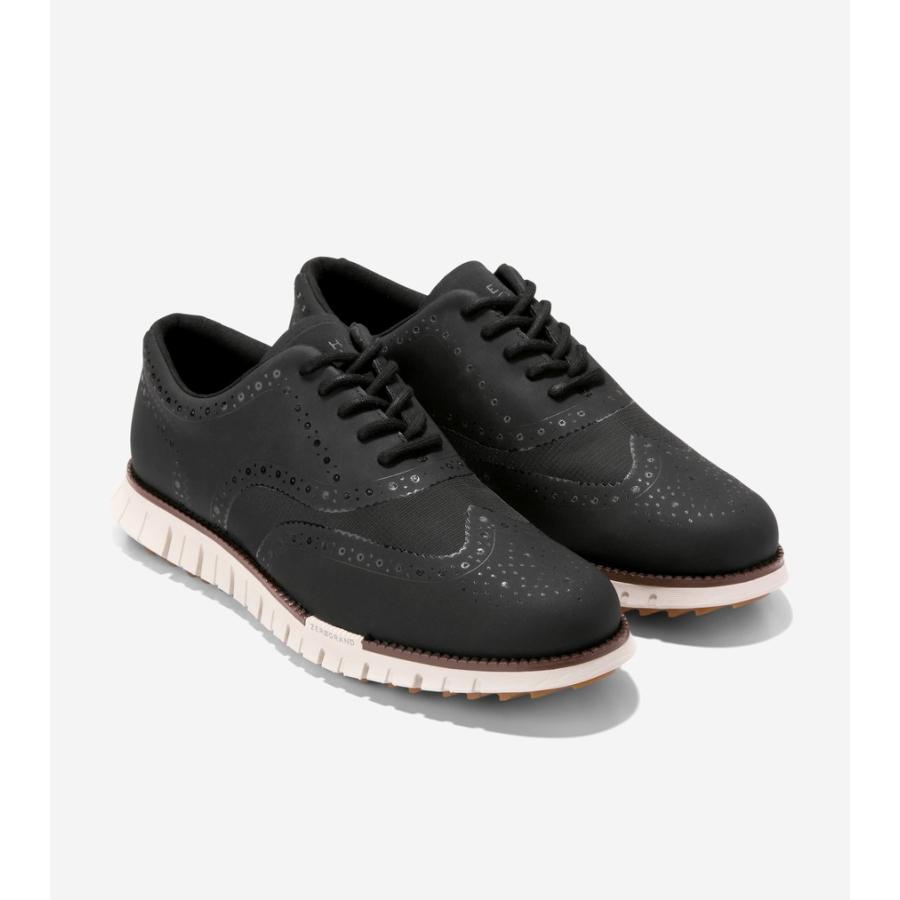 コールハーン Colehaan ゼログランド リマスタード ノーソウ ウィングチップ ゴルフ mens C39846 ブラック/ニンバスクラウドの画像