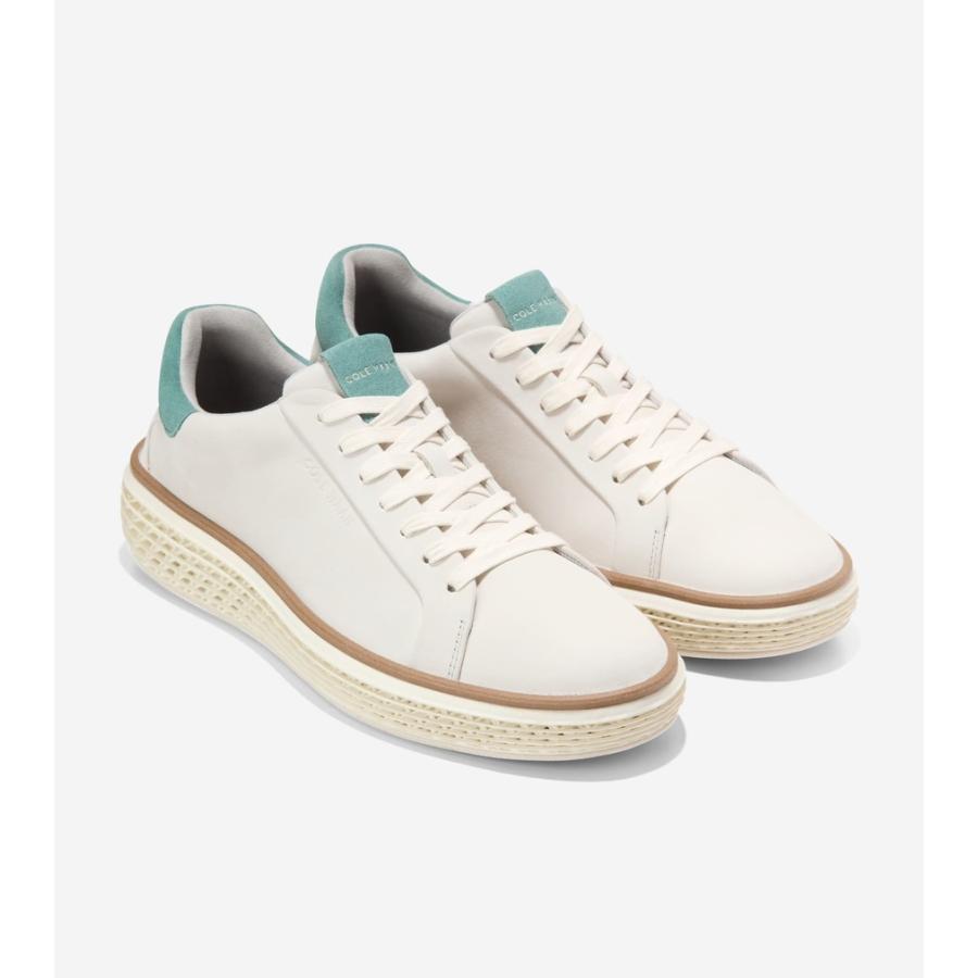 コールハーン Colehaan メンズ シューズ スニーカー グランドプロ コート スカイウィーブ mens C42425 アイボリーヌバック/トレリスの画像