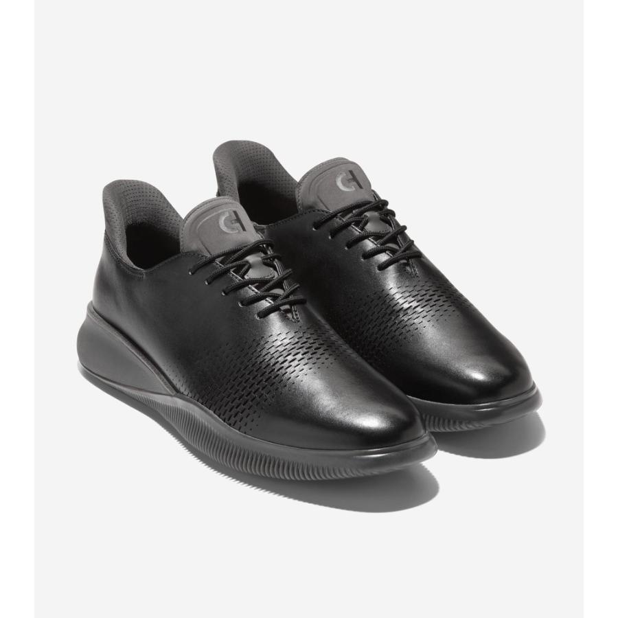 極美品 COLE HAAN コールハーン ゼログランド パンチングレザー 黒 COLE HAAN（コールハーン） メンズ シューズ オックスフォード 6.ゼロ