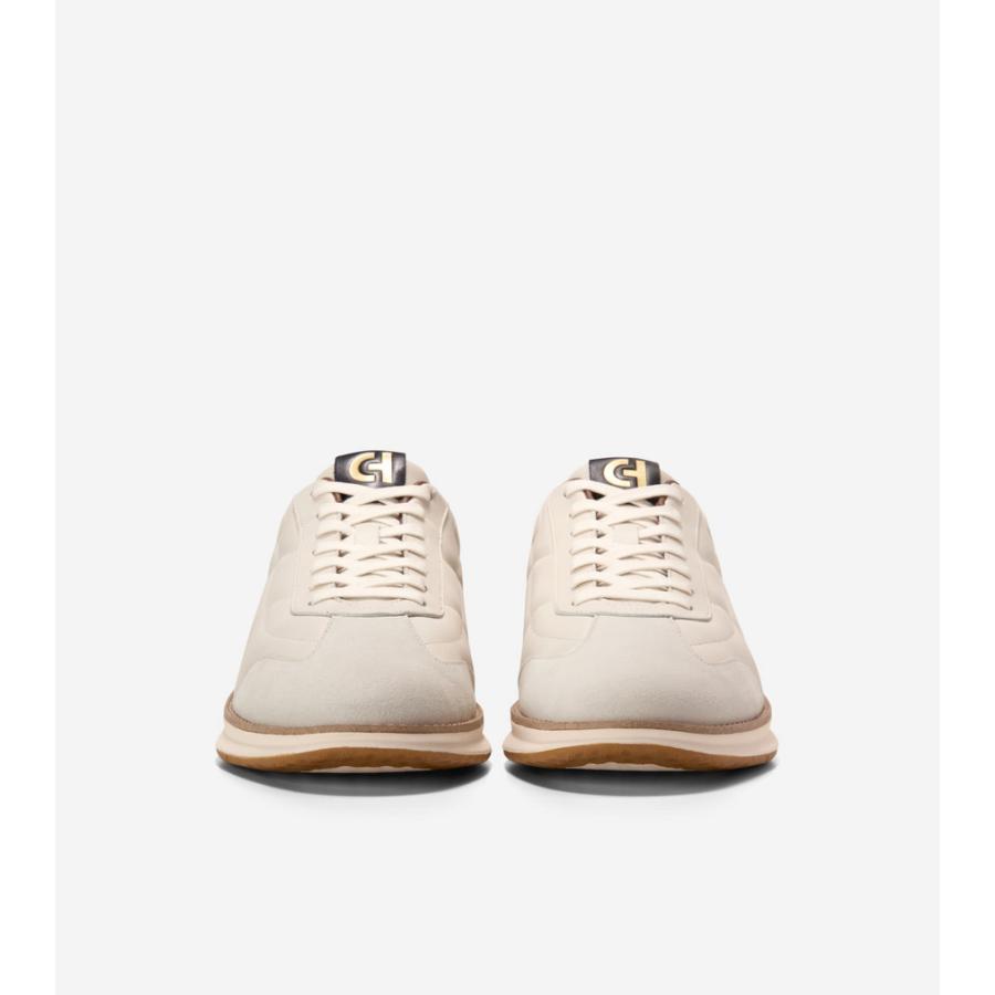 コールハーン Colehaan メンズ シューズ スニーカー グランドプロ タッチライン エナジーウィーブ mens C43074 アイボリー/シルバーバーチスエード/アイボリーの画像