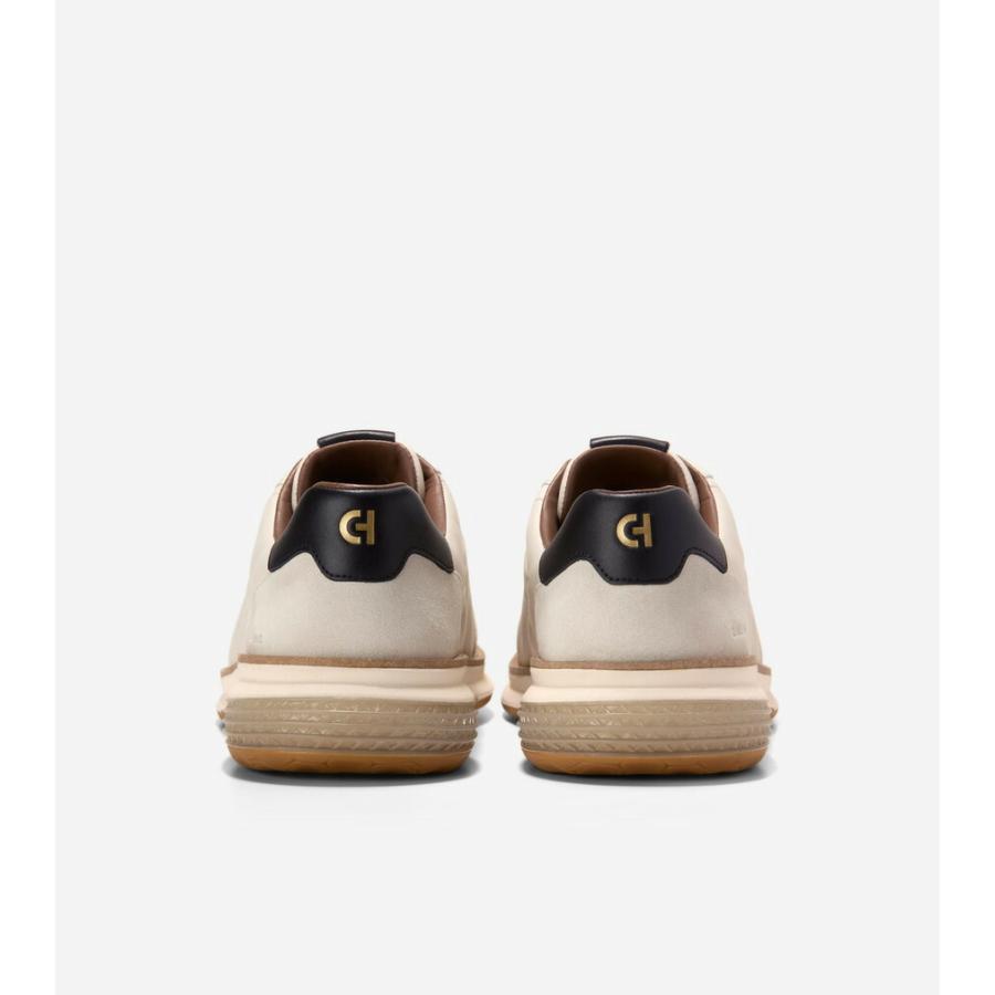 コールハーン Colehaan メンズ シューズ スニーカー グランドプロ タッチライン エナジーウィーブ mens C43074 アイボリー/シルバーバーチスエード/アイボリーの画像