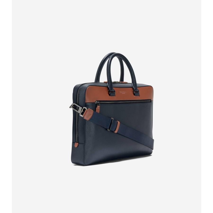 コールハーン Colehaan メンズ バッグ & アクセサリー バッグ デイモン ブリーフケース mens F12694 ネイビーブレザーの画像