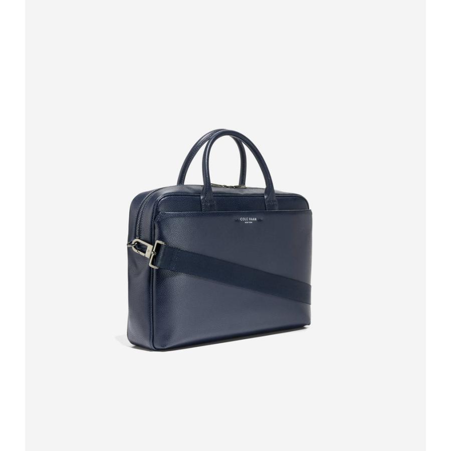 コールハーン Colehaan アウトレット メンズ バッグ & アクセサリー バッグ ベルモント ブリーフケース mens. F12727 ネイビーブレザーの画像