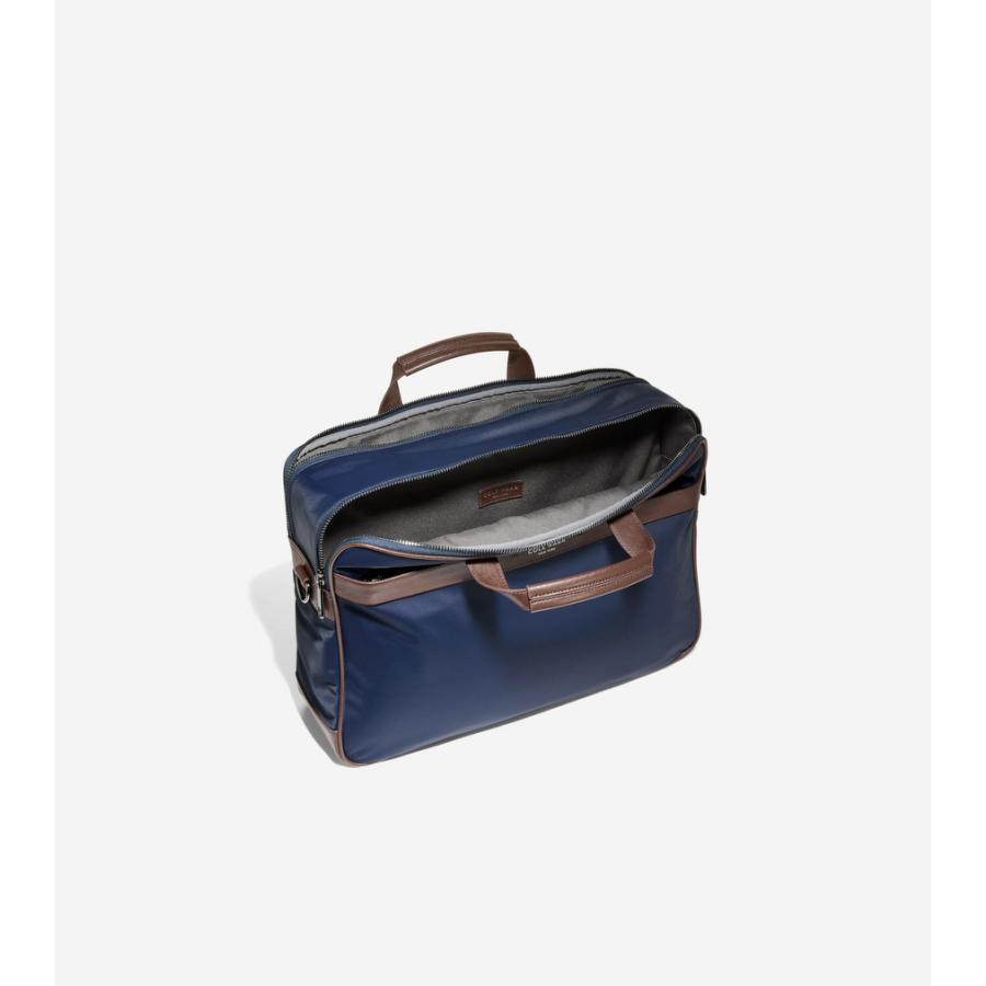 コールハーン Colehaan アウトレット メンズ バッグ & アクセサリー バッグ カールソン デイリー ブリーフケース mens. F12875 ネイビーブレザーの画像