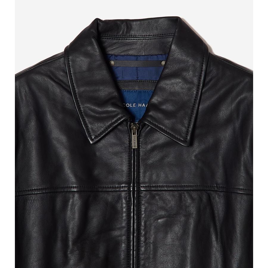 コールハーン Colehaan アウトレット メンズ アパレル スムースラムジャケット mens. T40362 ブラックの画像