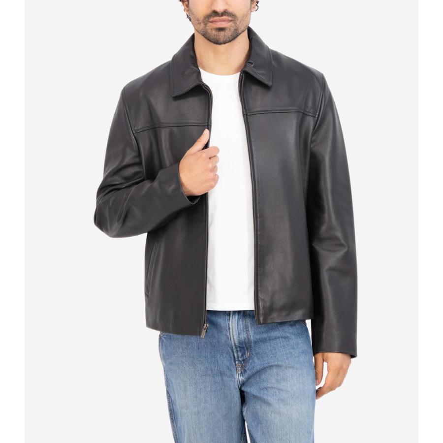 コールハーン Colehaan アウトレット メンズ アパレル スムースラムジャケット mens. T40362 ブラックの画像