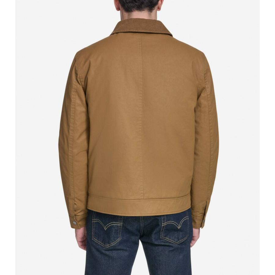 コールハーン Colehaan メンズ アパレル コーティッド コットン トラッカー ジャケット mens T40476 カーキの画像