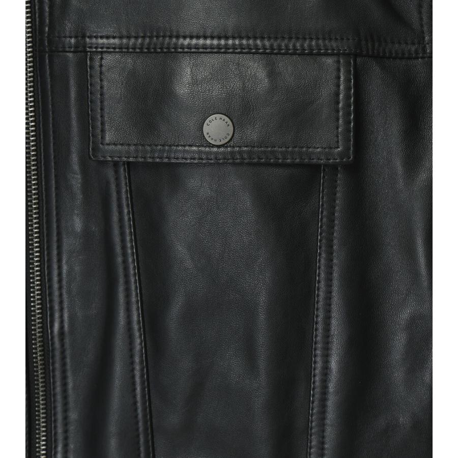 コールハーン Colehaan アウトレット メンズ アパレル レザー トラッカー ジャケット mens. T40479 ブラックの画像
