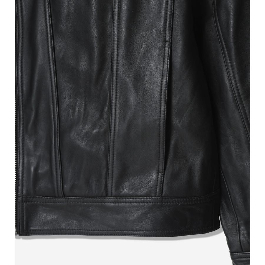 コールハーン Colehaan アウトレット メンズ アパレル レザー トラッカー ジャケット mens. T40479 ブラックの画像