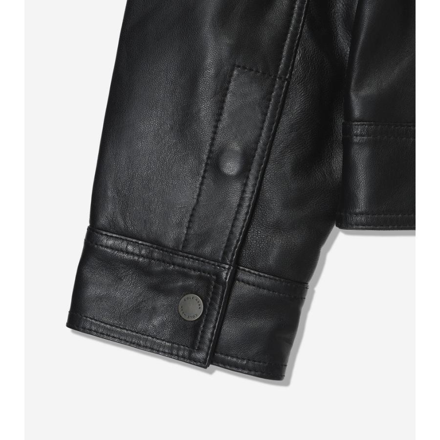 コールハーン Colehaan アウトレット メンズ アパレル レザー トラッカー ジャケット mens. T40479 ブラックの画像