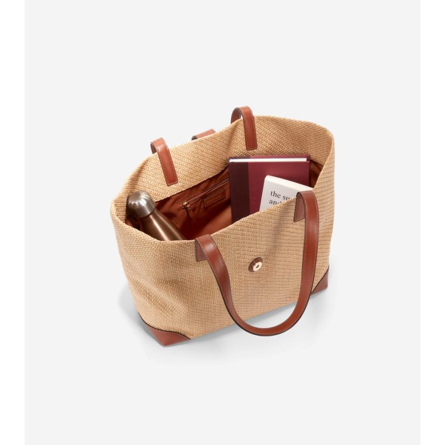 COLE HAAN（コールハーン） Colehaan CLASSIC STRAW TOTE U07095 TAN