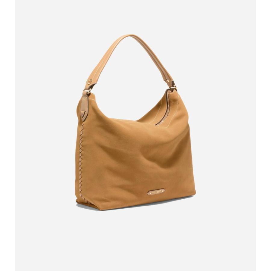 コールハーン Colehaan レディース バッグ & アクセサリー バッグ イザベラ ホーボー womens U08193 ゴールデンハニースエードの画像