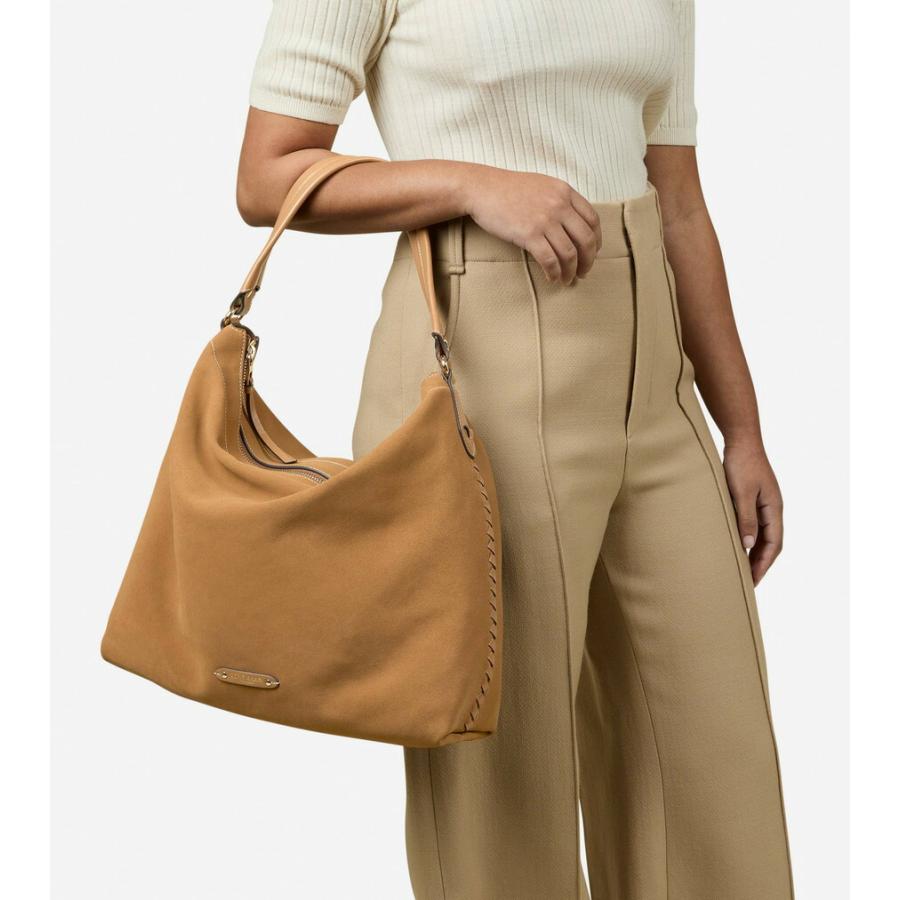 コールハーン Colehaan レディース バッグ & アクセサリー バッグ イザベラ ホーボー womens U08193 ゴールデンハニースエードの画像