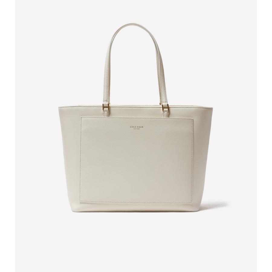 極美品 COLE HAAN レザー トートバッグ A4 ホワイト系 f948 COLE HAAN（コールハーン） アウトレット レディース バッグ