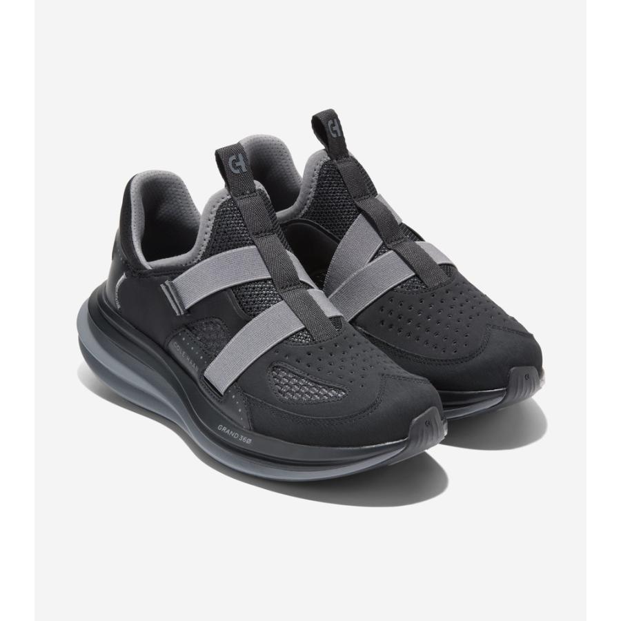 コールハーン Colehaan レディース シューズ スニーカー オリジナルグランド クアッドスター モンクストラップ ランナー womens W32911 ブラック / キルト_4