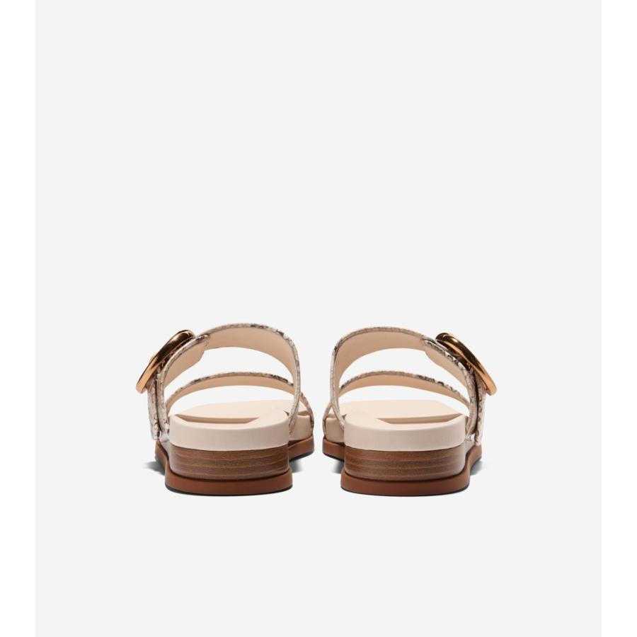 コールハーン Colehaan レディース シューズ サンダル オークリン ダブルバンド フットベッド サンダル womens W35356 モハベ スネーク プリント レザーの画像
