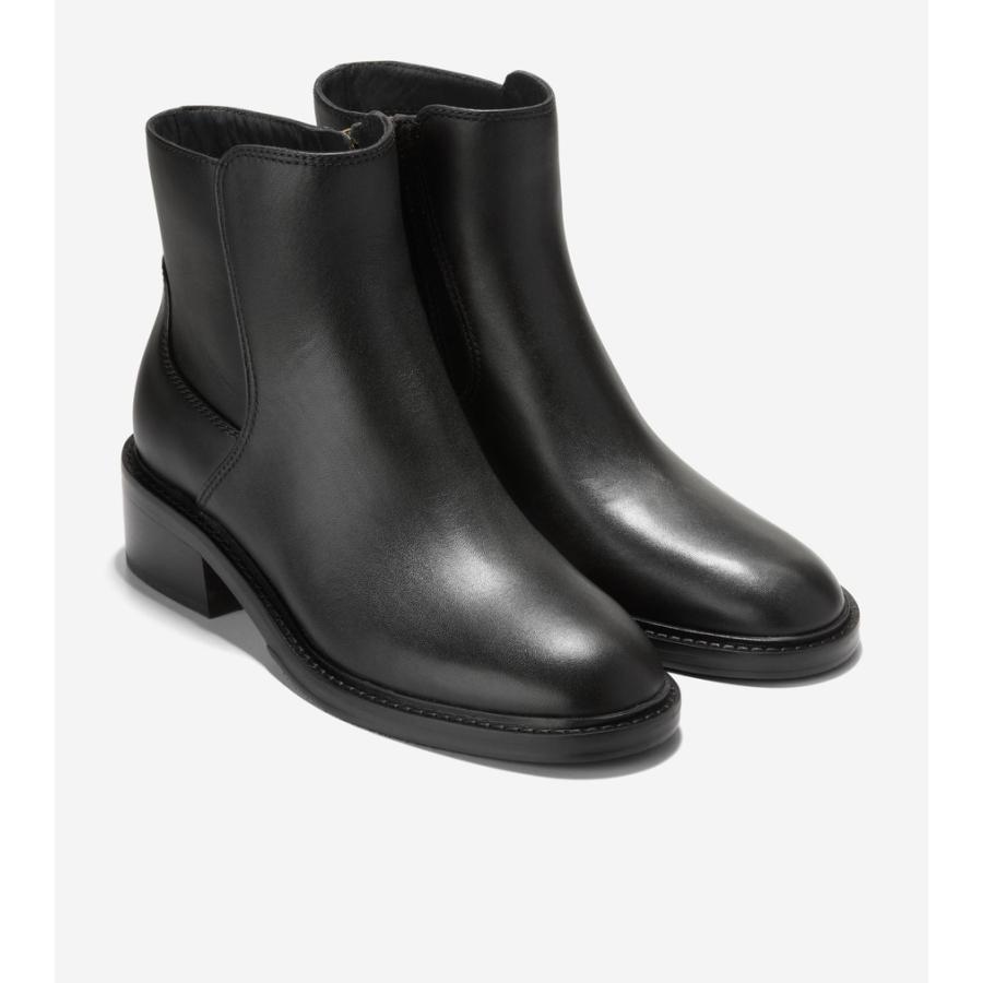 【美品】Cole Haan ウォータープルーフ レザー ブーティー ブラック COLE HAAN（コールハーン） アウトレット レディース シューズ ブーツ
