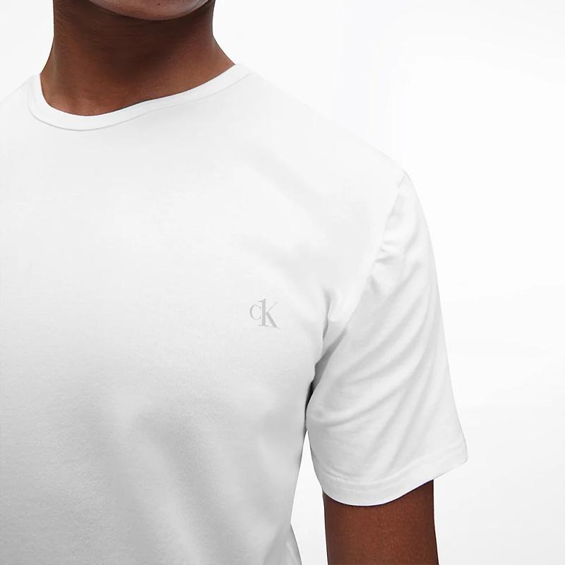 カルバンクライン アンダーシャツ ２枚セット 半袖 Tシャツ  000NB2221A メンズ ブランド 二枚組 ブラック 黒 ホワイト 白 グレー 灰色 下着 CK ロゴ 新生活