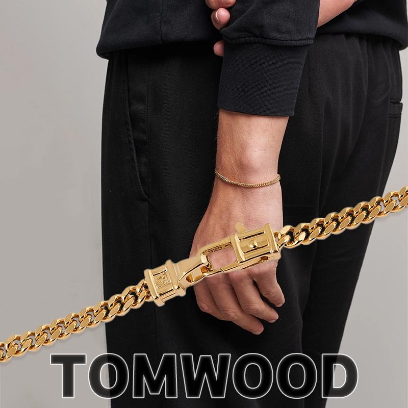 TOM WOOD（トムウッド） ブレスレット CURB BRACELET M Gold メンズ