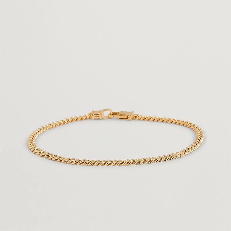 TOM WOOD（トムウッド） ブレスレット CURB BRACELET M Gold メンズ