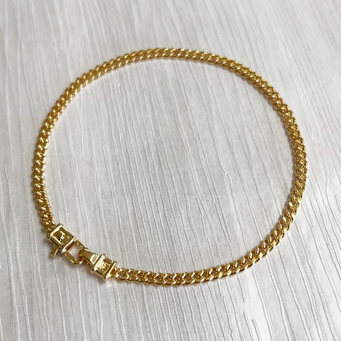 TOM WOOD（トムウッド） ブレスレット CURB BRACELET M Gold メンズ