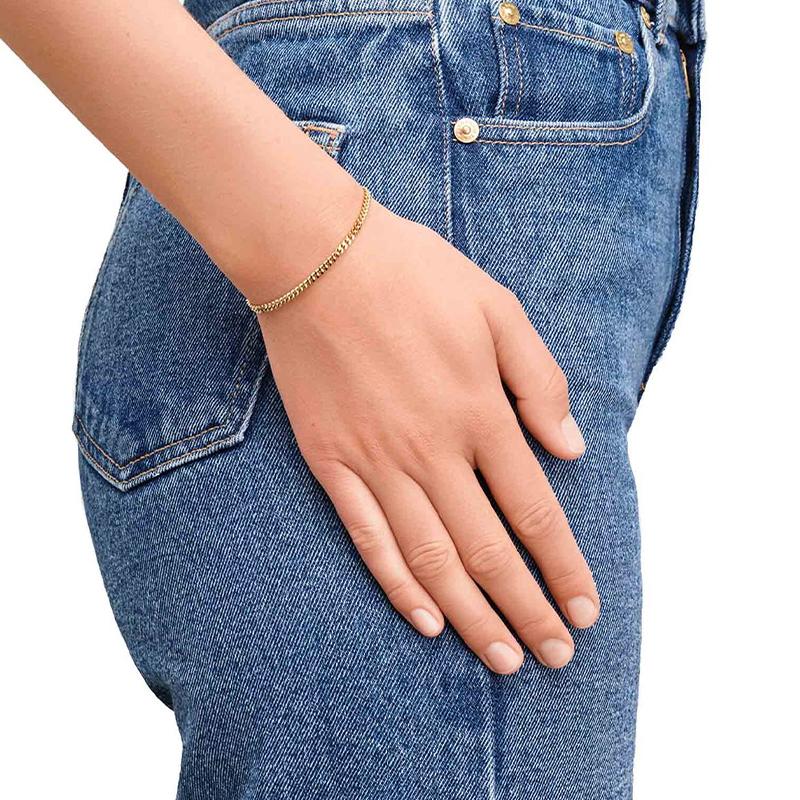 Tom Wood トムウッド ブレスレット Curb Bracelet TOM WOOD（トムウッド） ブレスレット CURB BRACELET M Gold メンズ