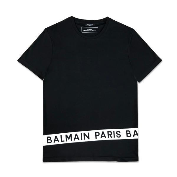 BALMAIN バルマン Tシャツ 半袖 12583 メンズ ブランド 黒 ロゴ