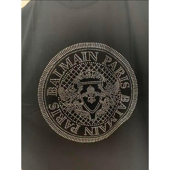 大幅値下げ中 特価 BALMAIN バルマン Tシャツ S 半袖 12872 メンズ ブランド ロゴ ラインストーン 黒 ブラック プレゼント 父の日 オシャレ | BALMAIN | 03