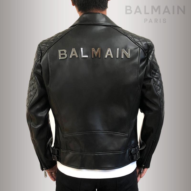 BALMAIN（バルマン） メンズ 8008 ブルゾン エコレザー ライダース