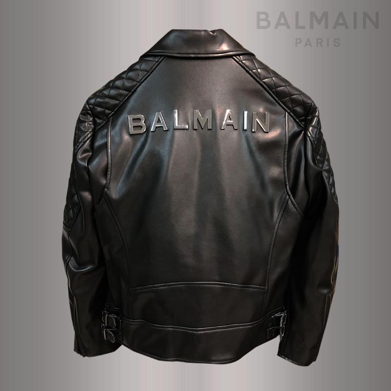 BALMAIN（バルマン） メンズ 8008 ブルゾン エコレザー ライダース