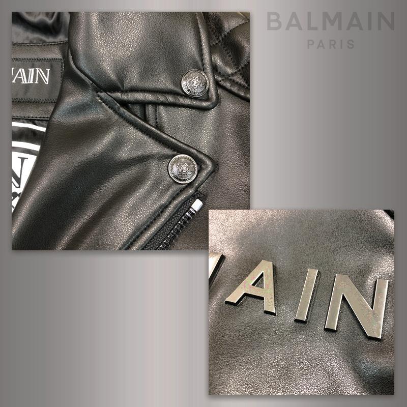 BALMAIN（バルマン） メンズ 8008 ブルゾン エコレザー ライダース