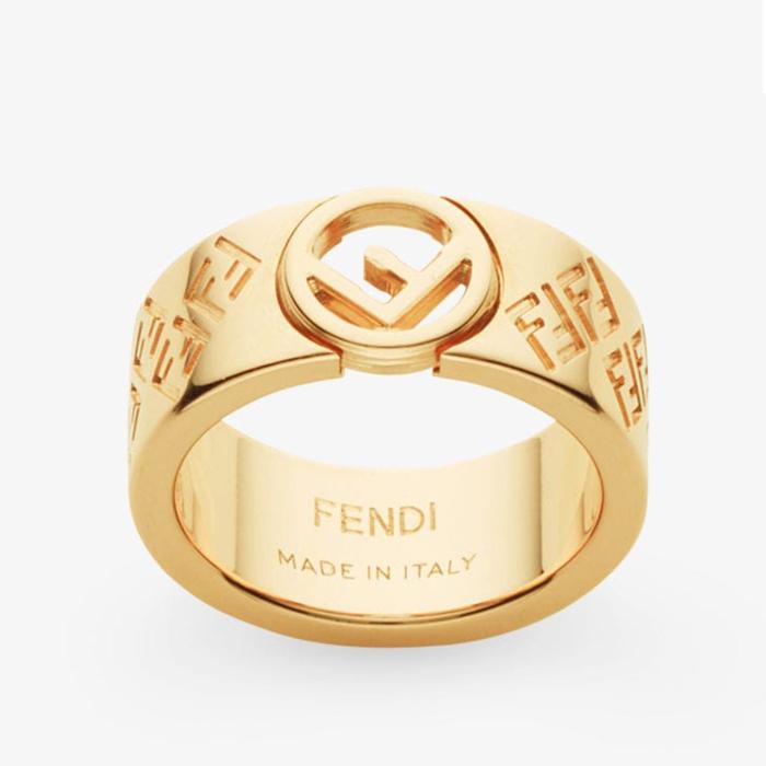 FENDI フェンディ FF リング ロゴ ゴールド 8AG796 FENDI フェンディ FF リング ロゴ ゴールド 8AG796