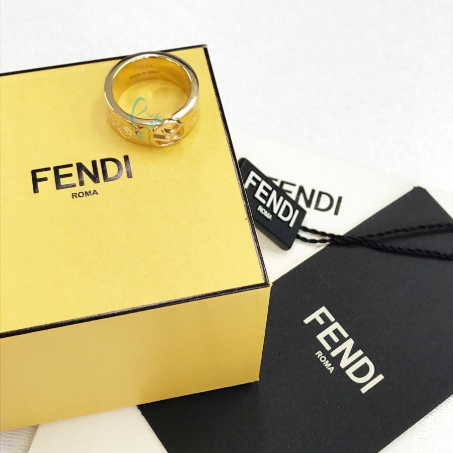 FENDI フェンディ FF リング ロゴ ゴールド 8AG796