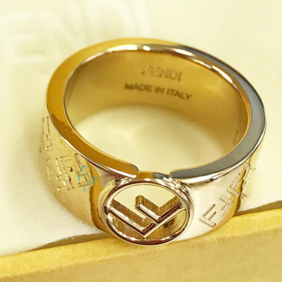 FENDI フェンディ FF リング ロゴ ゴールド 8AG796