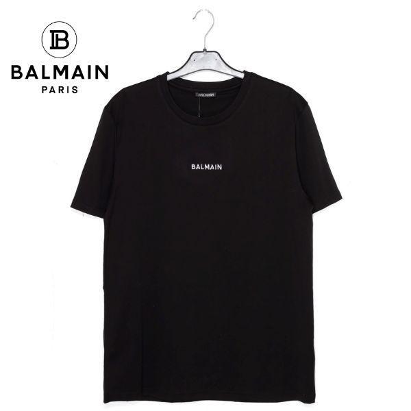 【大幅値下げ中】特価 BALMAIN バルマン メンズ Tシャツ ブラック 黒 A10262 半袖 ブランド ロゴ オシャレ プレゼント 誕生日 父の日 クリスマス バレンタイン | BALMAIN