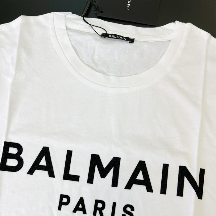 BALMAIN（バルマン） メンズ Tシャツ XL ホワイト 白 BA12532 半袖