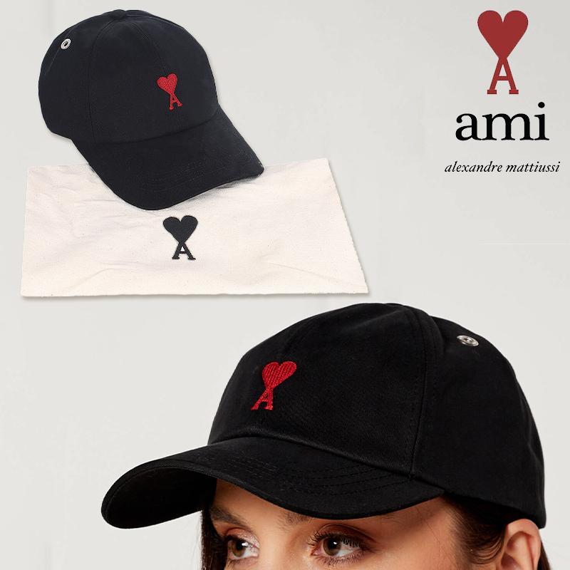 AMI Alexandre Mattiussi PARIS ハート ロゴ キャップ 帽子 AMI Alexandre Mattiussi PARIS ハート ロゴ キャップ 帽子