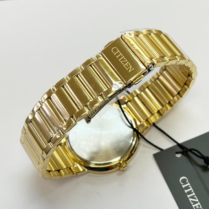 CITIZEN 腕時計メンズ Bl5012-53E Citizen Quartz Black Dial Yellow Gold-tone Men's Watch