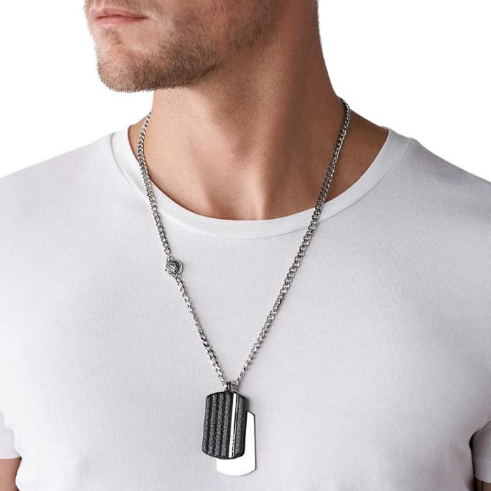 DIESEL 【BOX付属】DIESEL ディーゼル ダブルプレートネックレス DIESEL 【BOX付属】DIESEL ディーゼル ダブルプレートネックレス