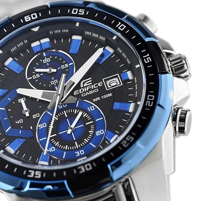 カシオ CASIO EDIFICE エディフィス  メンズ 腕時計 EFR-539D-1A2V ブラック/ブルー クオーツ プレゼント お祝い 誕生日｜colemo｜04