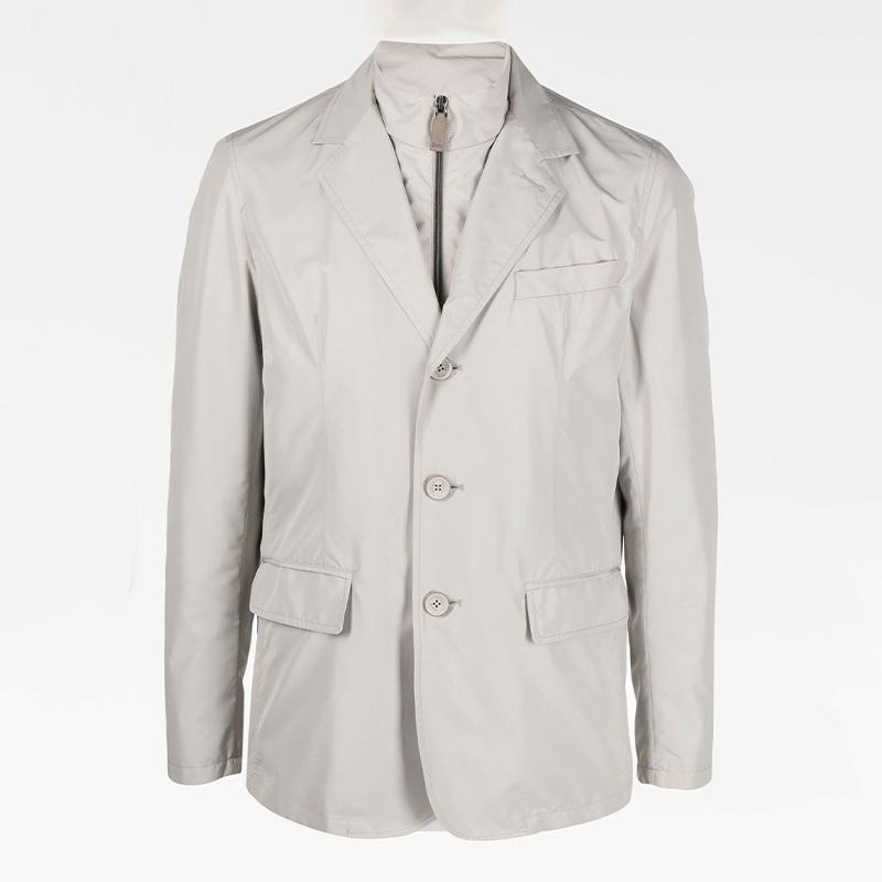 【並行輸入品】 HERNO ヘルノ メンズ シングル ブレスト ジャケット GA000143U12010 2605 サイズ 50 52 アウトレット ブレザー ベージュ グレージュ ブランド　_1