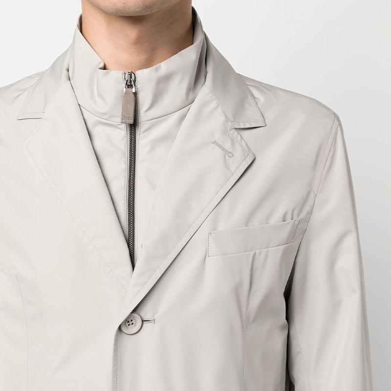 【並行輸入品】 HERNO ヘルノ メンズ シングル ブレスト ジャケット GA000143U12010 2605 サイズ 50 52 アウトレット ブレザー ベージュ グレージュ ブランド　_5