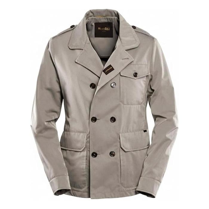 【並行輸入品】 MooRER ムーレー メンズ GABETTI-WCO サファリジャケット ダブルブレスト STONE ベージュ サイズ 48 50 イタリア製 ブランド アウトレットの画像