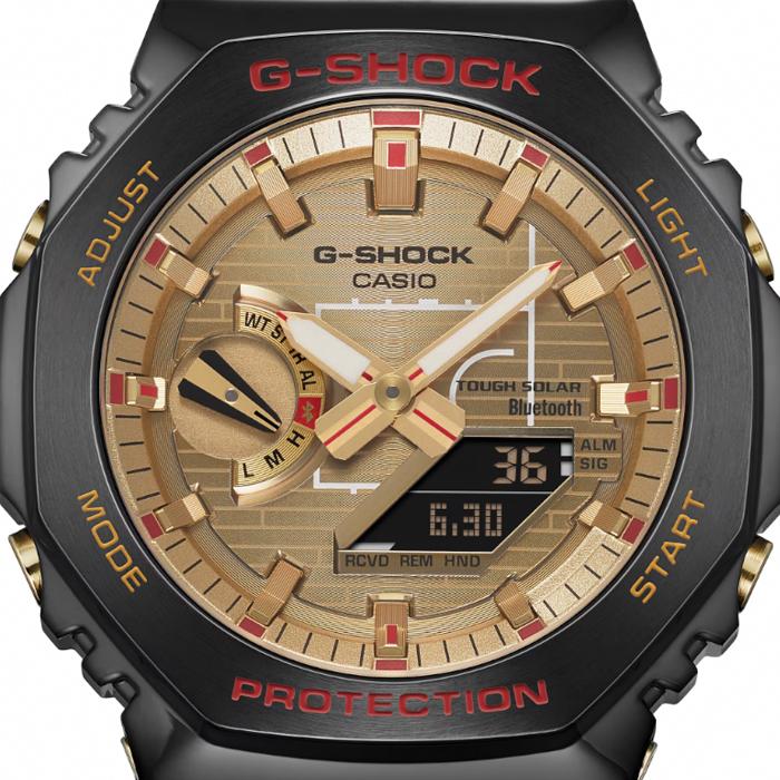 【レビューで7年保証】CASIO カシオ G-SHOCK GBM-2100RH-1A 八村塁 モデル メンズ 海外モデル 並行輸入品 ブラック ゴールド NBA バスケの画像