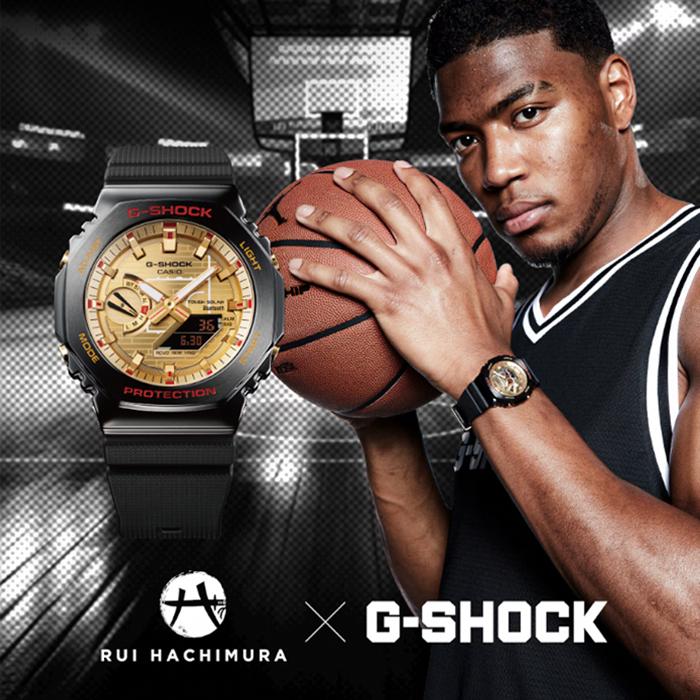 【レビューで7年保証】CASIO カシオ G-SHOCK GBM-2100RH-1A 八村塁 モデル メンズ 海外モデル 並行輸入品 ブラック ゴールド NBA バスケの画像