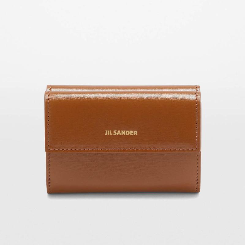 JIL SANDER ジルサンダー ベビーウォレット 三つ折り財布 J07UI0009 P4840 / P5355 レザー コッパー ブラック ピンク ブラウン ブランド レディス ウォレット｜colemo｜02