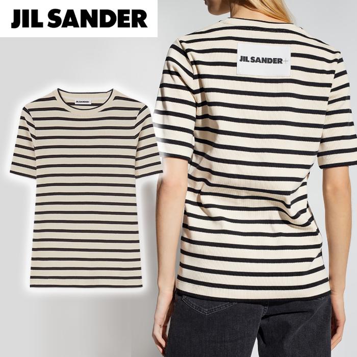JIL SANDER ジルサンダー ボーダー Tシャツ J40GC0111 J46497 黒 JIL SANDER ジルサンダー ボーダー Tシャツ J40GC0111 J46497 黒