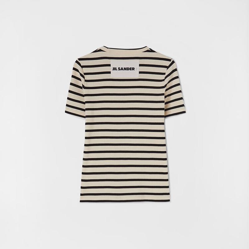 JIL SANDER ジルサンダー ボーダー Tシャツ J40GC0111 J46497 黒 JIL SANDER ジルサンダー ボーダー Tシャツ J40GC0111 J46497 黒