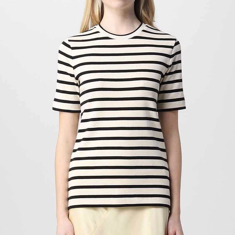 JIL SANDER ジルサンダー ボーダー Tシャツ J40GC0111 J46497 黒 JIL SANDER ジルサンダー ボーダー Tシャツ J40GC0111 J46497 黒